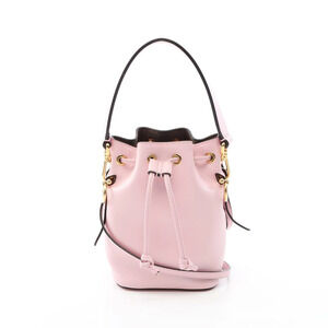 Fendi Montresor Handbag Leather Pink
